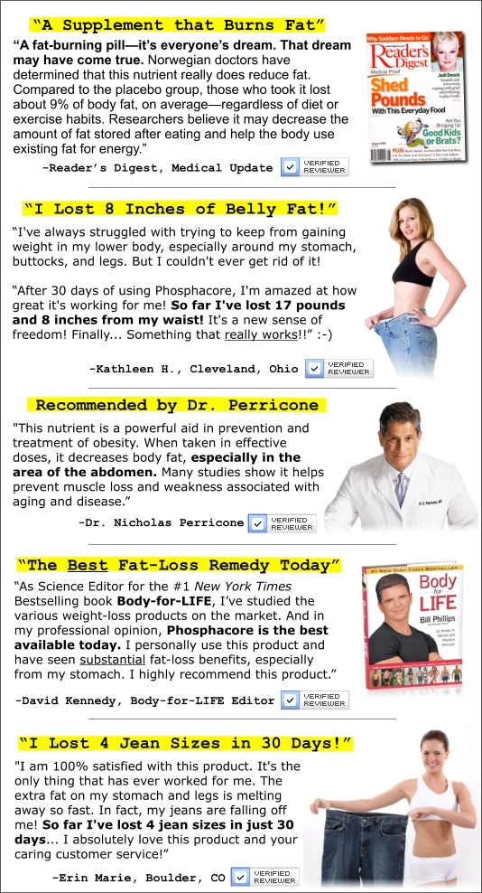 Phosphacore Testimonials